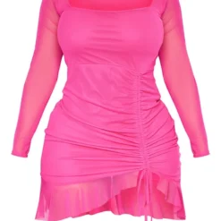 Shape Robe Moulante Froncée En Mesh Rose Vif à Manches Longues Et Volants 9 Shape Robe Moulante Froncée En Mesh Rose Vif à Manches Longues Et Volants -Promos Jupe Éthérée Boutique 37c14e7d9257a3c1b82197aa0c88e5b70509353d cne2642 5