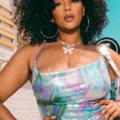 Plus Robe Moulante En Sequins Abstraits Multicolore à Col Bénitier -Promos Jupe Éthérée Boutique 37c4902ed8086929d5bcac3ce0a0c6c0c29bf820 CND8653 4