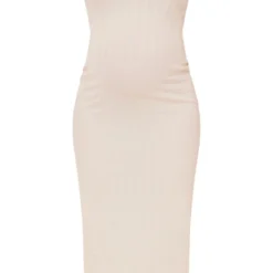 Maternité Robe De Grossesse Mi-longue Texturée Crème à Découpe Et Bretelles -Promos Jupe Éthérée Boutique 38d36f4e878158de8ab086e408405da33e204e7c cne2318 5