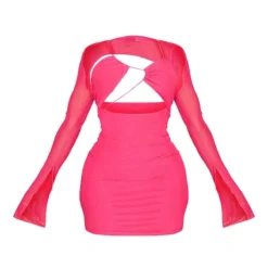 Shape Robe Moulante En Mesh Rose Vif Superposé à Lacets -Promos Jupe Éthérée Boutique 390e03aa976bae58a56fc0ddd1cae28e1b53d256 cmy6966 6