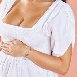 Maternité Mini Robe Babydoll De Grossesse Blanche Froncée Sur Le Buste -Promos Jupe Éthérée Boutique 3910a4426382259ee81033be98f53cfb18b0c2b1 cmy0820 5