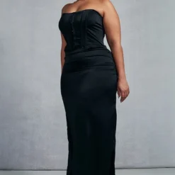 Plus Robe Corset Longue Satinée Noire -Promos Jupe Éthérée Boutique 3b39ae67172c072083350e46723bc966c93ace35 cnc5105 3