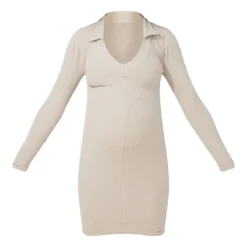 Maternité Mini-robe De Grossesse Gris Pierre à Col Polo Et Décolleté Plongeant -Promos Jupe Éthérée Boutique 3c377359142943381b4f7be94bf5c9ffd163546c cmw5813 6