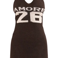 Petite Mini-robe En Maille Tricot Chocolat à Slogan Amore -Promos Jupe Éthérée Boutique 3fd24d4fbad6c0039254e843d4e07fd51e393022 cne8176 5
