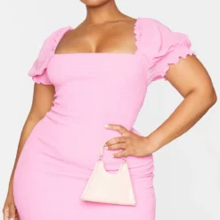 Plus Robe Moulante Froncée Rose à Manches Bouffantes -Promos Jupe Éthérée Boutique 3fea37a689f2a87d7ad6028072423adb467844b6 cms1052 4