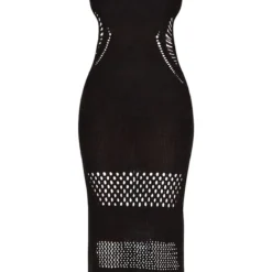 Petite Robe Longue Noire En Maille Crochet à Décolleté Plongeant -Promos Jupe Éthérée Boutique 40c160ec07b790b030888e51dfcafa63e149f17f cmr8373 6