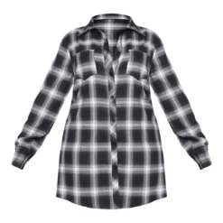Plus Robe Chemise Oversize à Carreaux Noire -Promos Jupe Éthérée Boutique 42f7b50c2cb3557406c240a526cbcaf609d2b1af cmh0352 5