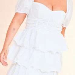 Plus Robe Patineuse Blanche Jupe à étages Et Bonnets Crêpés 8 Plus Robe Patineuse Blanche Jupe à étages Et Bonnets Crêpés -Promos Jupe Éthérée Boutique 446f014ff2e654133f9cf79856655cc567f81619 cne7608 4