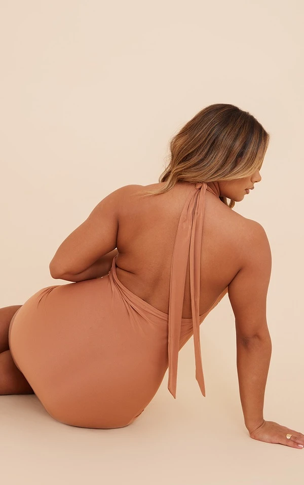 Shape Mini Robe Douce Argile à Décolleté Très Plongeant 2 Shape Mini Robe Douce Argile à Décolleté Très Plongeant – Image 2