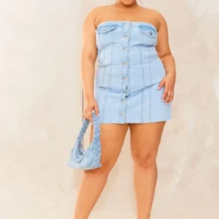 Plus Robe Moulante En Jean Bleu Clair Délavé Style Corset à Boutons 7 Plus Robe Moulante En Jean Bleu Clair Délavé Style Corset à Boutons -Promos Jupe Éthérée Boutique 47179343b2196786c6e0f9fc336c2b31531730a3 cnd2848 3