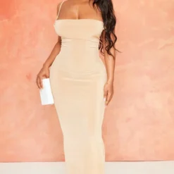 Shape Robe Longue Moulante En Acétate Gris Pierre échancrée Dans Le Dos à Bretelles -Promos Jupe Éthérée Boutique 473394b3c180f57ed3c4dc9ac0e45d4e782bb250 cne3717 3