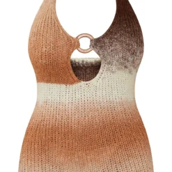 Shape Robe Moulante En Tricot Marron Rayé à Décolleté Et Anneau -Promos Jupe Éthérée Boutique 4a05b1af600ed1d744581a9d34fa2530a73bded7 cmz6163 6