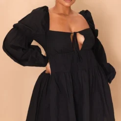 Plus Robe Droite En Coton Noir à étages Volantés -Promos Jupe Éthérée Boutique 4a73a2bdf1d7fb69c12b03956d9759ad71ee0049 cmw4091 4