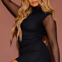 Shape Robe Moulante Noire En Mesh à Col Haut -Promos Jupe Éthérée Boutique 4b17e23114bd8a2d422d5f2ce1b17e5adc68b239 cmw3570 5