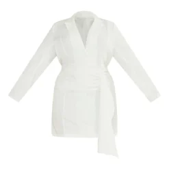 Plus Robe Blazer Plissée Blanche Drapée Devant -Promos Jupe Éthérée Boutique 4d52c4d1549223e51b389f7777383696b3c0e209 cnc9642 5