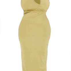 Plus Robe Mi-longue Vert Olive Découpée à Dos Nageur -Promos Jupe Éthérée Boutique 4daff16e6bd9cfe6f05ce6da0abf4ecb9d24ea29 cnd2471 5