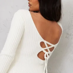 Maternité Robe Moulante De Grossesse Longue En Maille Tricot Crème à Nouer Derrière -Promos Jupe Éthérée Boutique 517fb96b0c4f8b5f5db332f6c83619f1ba4fdd11 cnd2821 4