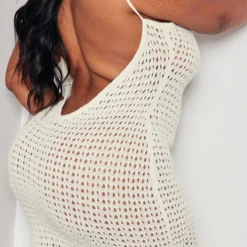 Plus Robe Longue En Maille Tricot Crème à Dos échancré -Promos Jupe Éthérée Boutique 519e027bc2d40d4301c5f98f362cc1f60d58e27f cne0652 4