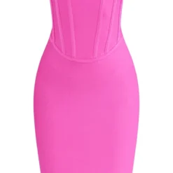 Petite Robe Moulante Rose Vif à Corset Bandage -Promos Jupe Éthérée Boutique 531e250565fc539214a095762224dd3b123aceae cnb6720 5