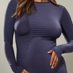 Maternité Robe Longue De Grossesse Gris Anthracite à Fronces -Promos Jupe Éthérée Boutique 54afde02eeeabc60f3a92337e63d2dbb9b9d7f35 cnb2433 4