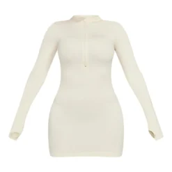 Shape Robe Moulante Côtelée écrue à Manches Longues Et Zip Détail Contours -Promos Jupe Éthérée Boutique 54f5c6a5b46d7c4f6afee4696e0fd051f2e4f4b1 cnc4700 5