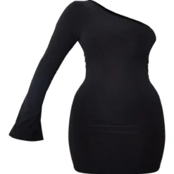 Shape Robe Très Moulante Noire à Manche Asymétrique évasée -Promos Jupe Éthérée Boutique 56934a92baa2ac9d6a72a1c8f6e6c304fc2ac916 cnb1214 5
