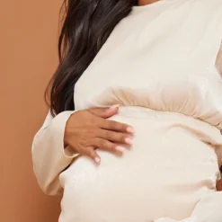 Maternité Robe Moulante De Grossesse Champagne Plissée à Côté Froncé -Promos Jupe Éthérée Boutique 56f38085a0f738602c802e673147ad1b21616b95 cna9485 4