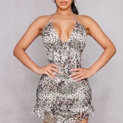 Petite Mini Robe-corset Marron Imprimé Léopard -Promos Jupe Éthérée Boutique 58192ff221a7277505c510517b896098af1307b3 cne2095 3