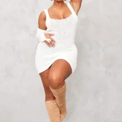 Shape Robe Moulante Crème En Maille Tricot à Col Carré Et épaules Dénudées -Promos Jupe Éthérée Boutique 586e4b01c47bc7a0052d969a01d9c6217408e473 cnb8738 3