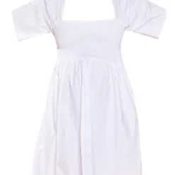 Maternité Mini Robe Babydoll De Grossesse Blanche Froncée Sur Le Buste -Promos Jupe Éthérée Boutique 58742b286b97973676000d8a6e7dad51aa839caa cmy0820 6