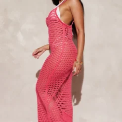 Shape Robe Longue En Maille Corchet Rose Vif à Bretelles -Promos Jupe Éthérée Boutique 5a017945f99fed0157f294c2af9c342161cdf498 cnd4420 3