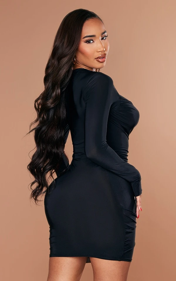 Shape Robe Très Moulante Noire Découpée 2 Shape Robe Très Moulante Noire Découpée – Image 2