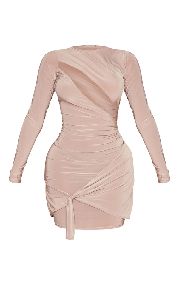 Shape Robe Très Moulante Taupe Découpée 5 Shape Robe Très Moulante Taupe Découpée – Image 5