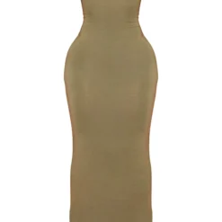 Logic Shape Robe Longue En Jersey Vert Olive à Bretelles -Promos Jupe Éthérée Boutique 5fc948a196e9d512d66da1957dfca9683f3226df cmz3012 6