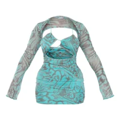 Shape Robe Moulante En Mesh Bleu Imprimé Animal Vif Superposé à Lacets -Promos Jupe Éthérée Boutique 6020af1f76e1c4be511ecb3aa51be8a20a2712d3 cna2367 6