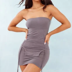 Petite Mini Robe-bustier Gris Anthracite à Superpositions -Promos Jupe Éthérée Boutique 60d3d79fc04f807b1bf0d03bde277b83a62cd611 cne2402 3