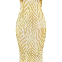 Shape Robe Longue Moulante Vert Citron à Imprimé Animal Et Bretelles Spaghetti -Promos Jupe Éthérée Boutique 60d939b0dd800384203eb1e6bb9b233dc2c57ac7 cne8100 5