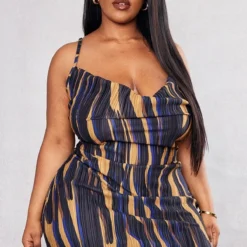 Plus Robe Moulante Plissée Marron à Imprimé Zèbre Et Col Bénitier -Promos Jupe Éthérée Boutique 6152049a908e86c30afe85df5f6f5d1e53f57e44 cnc9752 1