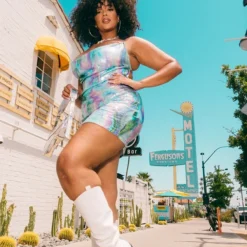 Plus Robe Moulante En Sequins Abstraits Multicolore à Col Bénitier -Promos Jupe Éthérée Boutique 61e4f0dcfe0cf87d1ce882f53745214c26cb4966 CND8653 3