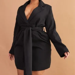 Plus Robe Portefeuille Noire à Ceinture Frangée -Promos Jupe Éthérée Boutique 61eddb9d796d5226c903715f1f939fd11e9a4590 cmw2778 3