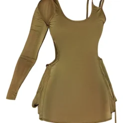 Shape Mini Robe Moulante Asymétrique Kaki -Promos Jupe Éthérée Boutique 64f9a36b782347c4e5ad740d49b26c52bacd4d73 cne3556 5