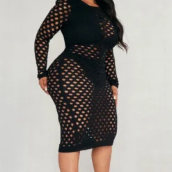 Plus Robe De Plage Noire En Maille Tricot Texturée -Promos Jupe Éthérée Boutique 6657aaafdf85799b6b93dafa7779f3184045c605 cnc9648 3