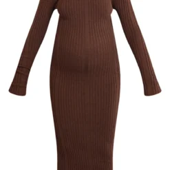 Maternité Robe Moulante De Grossesse Longue En Maille Tricot Chocolat à Nouer Derrière -Promos Jupe Éthérée Boutique 66b66e99b5840457feac9376319f3fc4cdff1ad9 cna5399 5