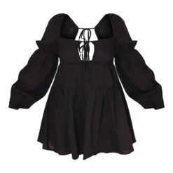 Plus Robe Droite En Coton Noir à étages Volantés -Promos Jupe Éthérée Boutique 6962a90271d190d2cd9d6b65620f6e8474d8c77c cmw4091 6