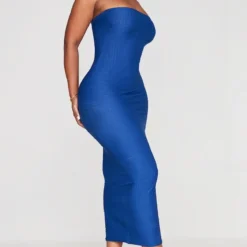 Shape Robe Bustier Mi-longue Bleu Marine Texturée -Promos Jupe Éthérée Boutique 6a880143a15b8d97ad770af087046d34159c0beb cnd0579 3