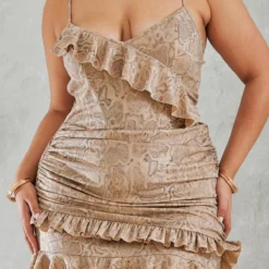 Plus Robe Moulante Gris Pierre à Imprimé Serpent Et Volants -Promos Jupe Éthérée Boutique 6b0b5dd89755ef762756ec2cfe0e99f78765b214 cnc9568 4