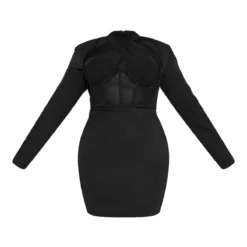 Plus Robe Moulante Noire Deluxe Croisée Devant à Détail Corset 9 Plus Robe Moulante Noire Deluxe Croisée Devant à Détail Corset -Promos Jupe Éthérée Boutique 6c1bb4fb42d417270aa5f7b04ae4586bb323091d cmu5481 6