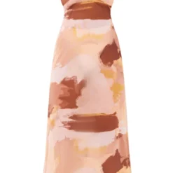 Plus Robe Longue En Mesh Crème Imprimé à Détail Volants -Promos Jupe Éthérée Boutique 6e67c0378a2ce0e9aed71b014fafefa5687434bf cne4138 5