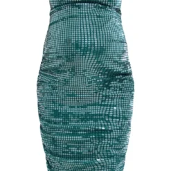 Maternité Robe De Grossesse Vert émeraude à Sequins Et Col Bénitier -Promos Jupe Éthérée Boutique 6eed9ecb4fca7e613fb0937f4a4e4db666a057d1 cnb2411 5