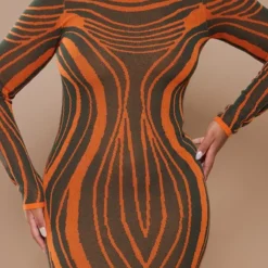 Plus Robe Longue En Maille Tricot Rayée Kaki -Promos Jupe Éthérée Boutique 6f1e69097054b7bb5646d02a965ec75e5839d49f cnb2036 4